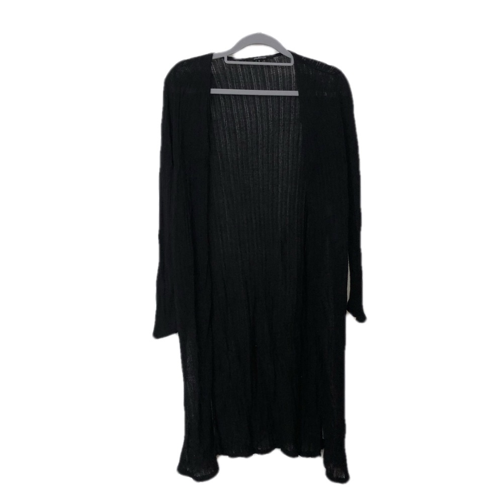 Side Slit Duster- Black